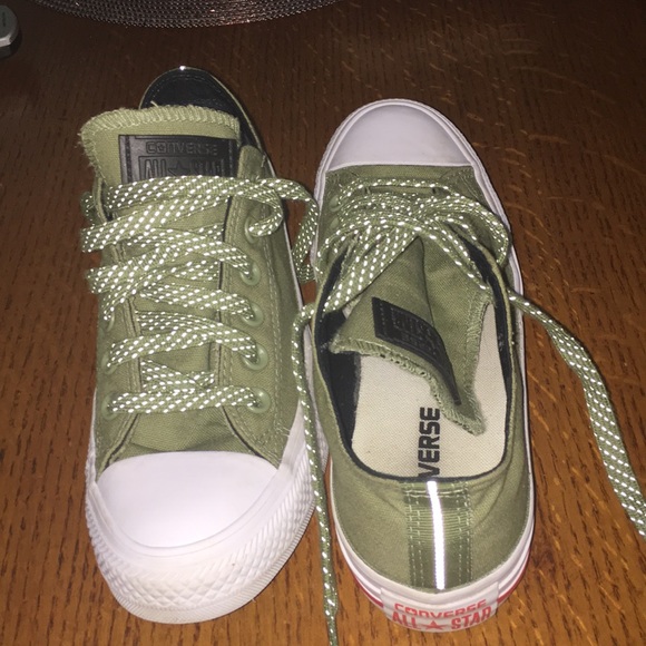 army green converse womens